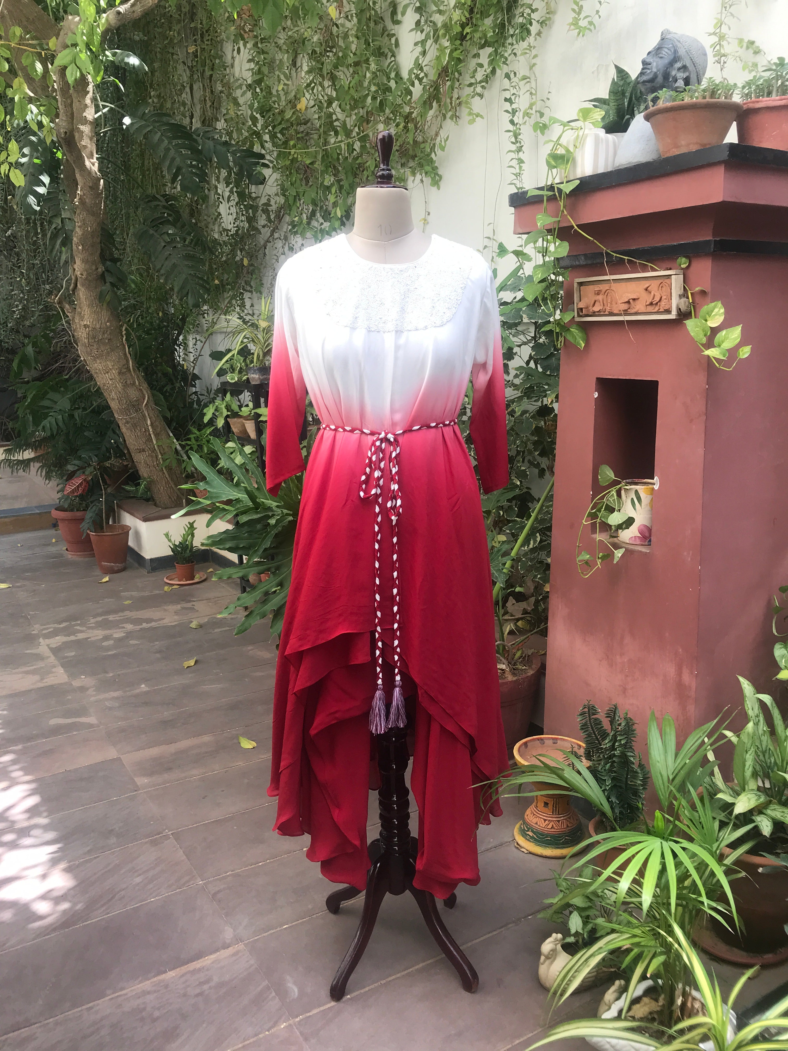 Scarlet tunic and pant set