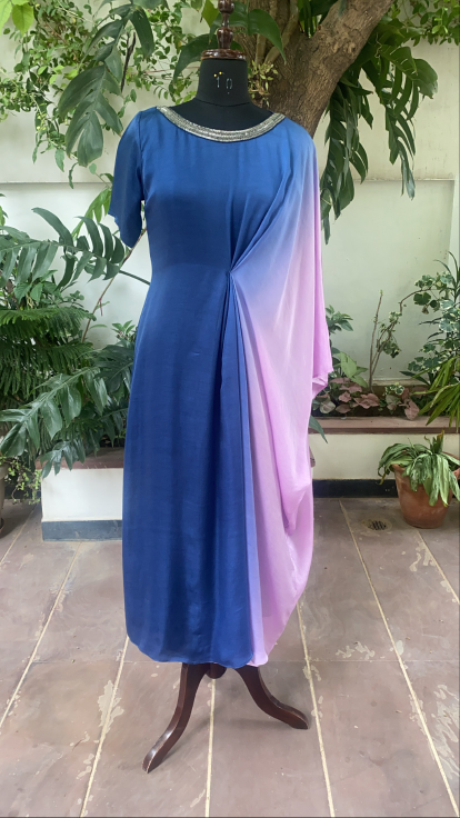 Ombré Draped Gown
