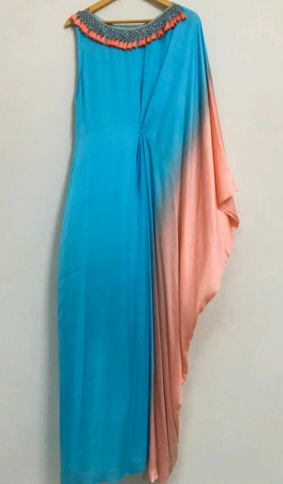 Ombré Draped Gown