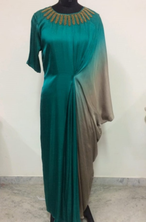 Ombré Draped Gown