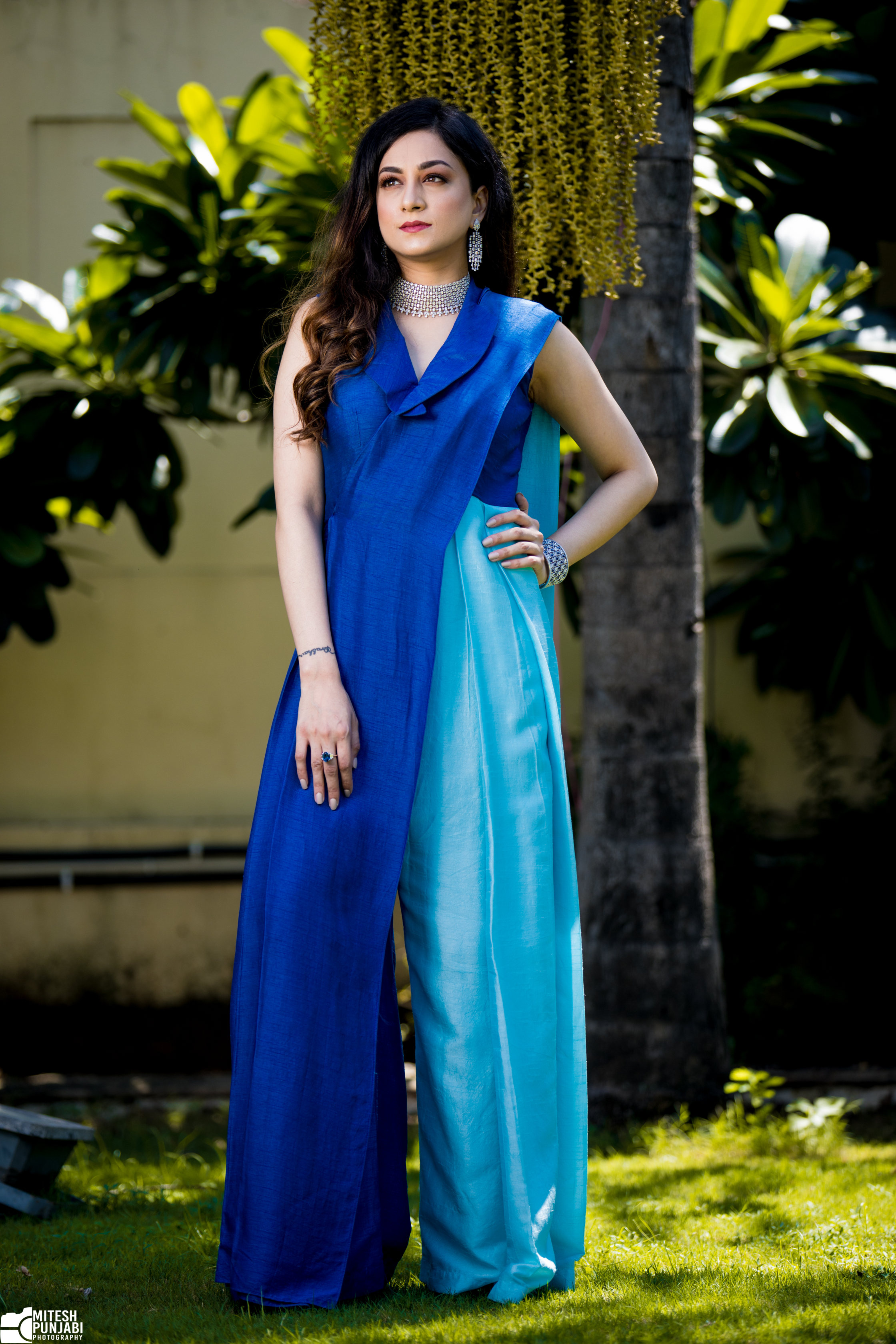 Color Block Pant Saree