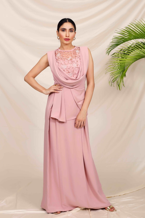 Shell Pink Evening Gown