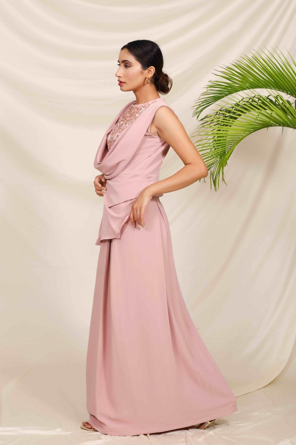 Shell Pink Evening Gown