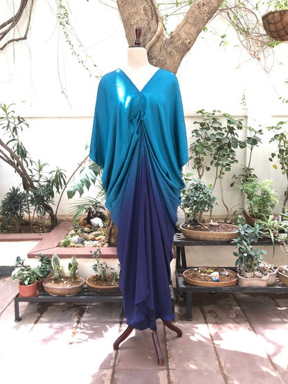 Carmine Co-ord Set with front drape