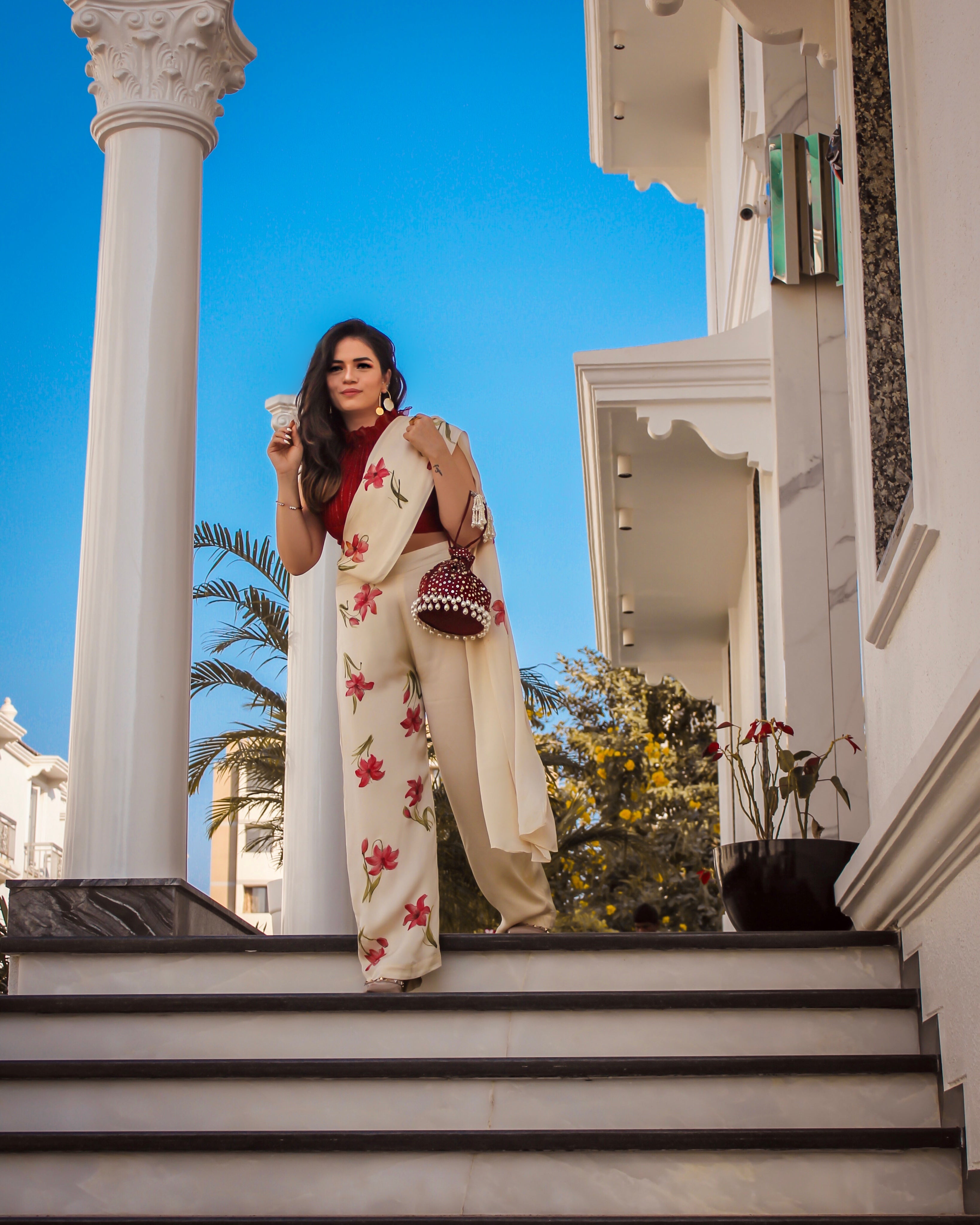 Hand-painted Pant Saree