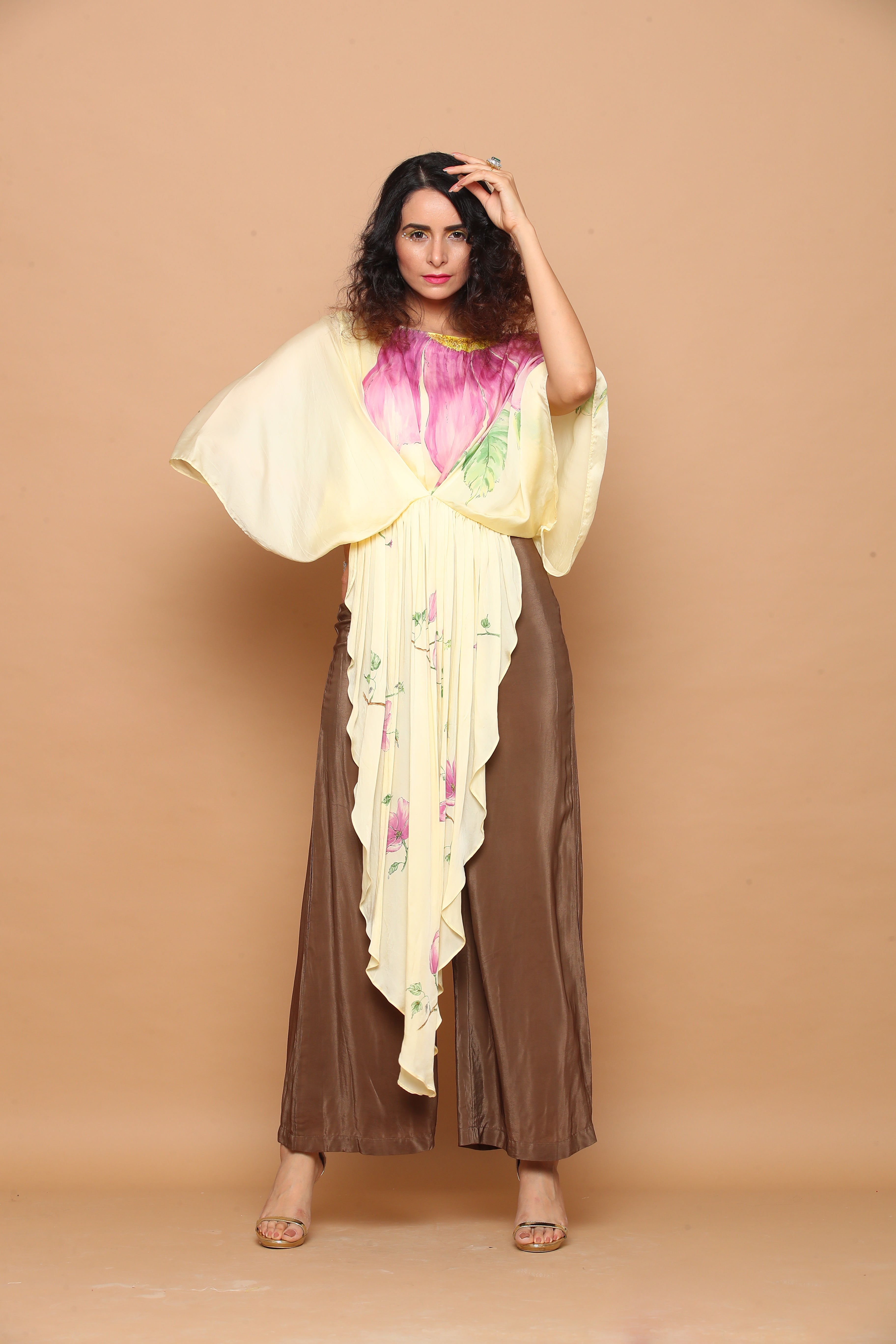 Hand-painted Draped Co-ord Set