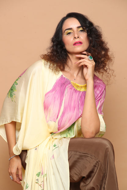 Hand-painted Draped Co-ord Set
