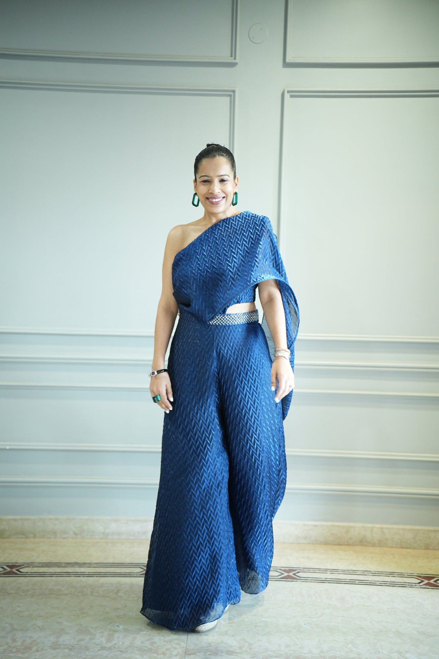 Nisha In One Shoulder Sari Jumpsuit The Grey Dot nisha-in-one-shoulder-sari-jumpsuit-the-grey-dot