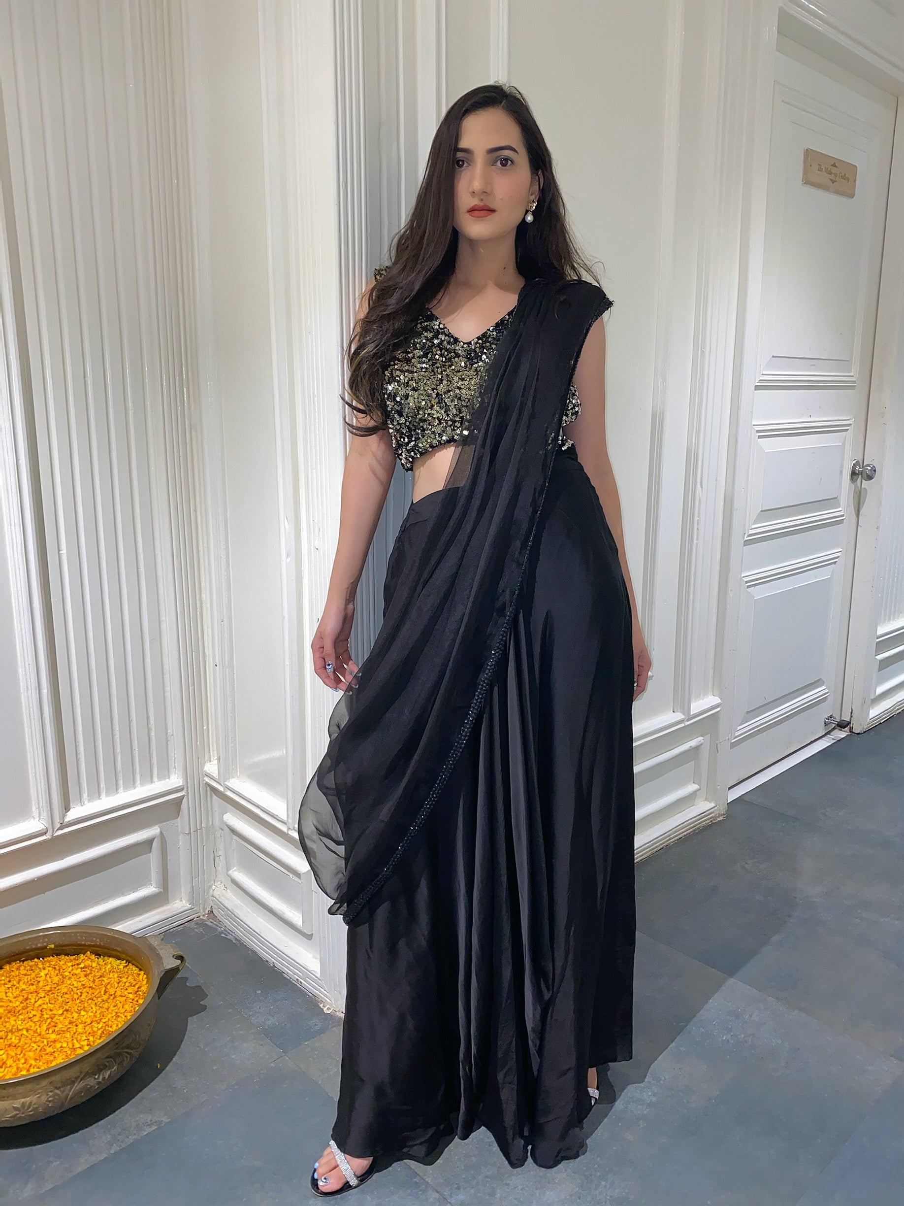 Noir Draped Saree