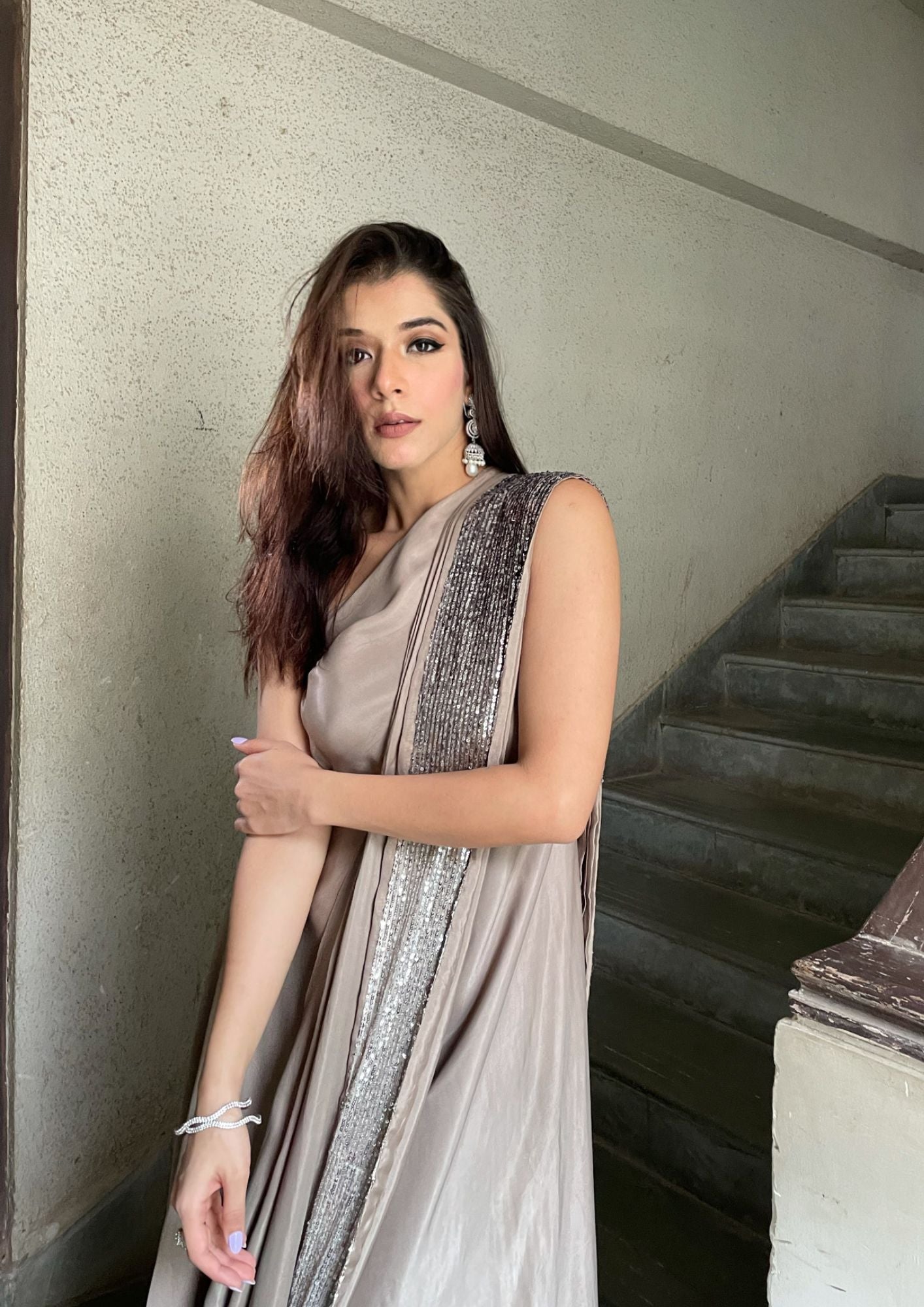 Fawn Concept saree