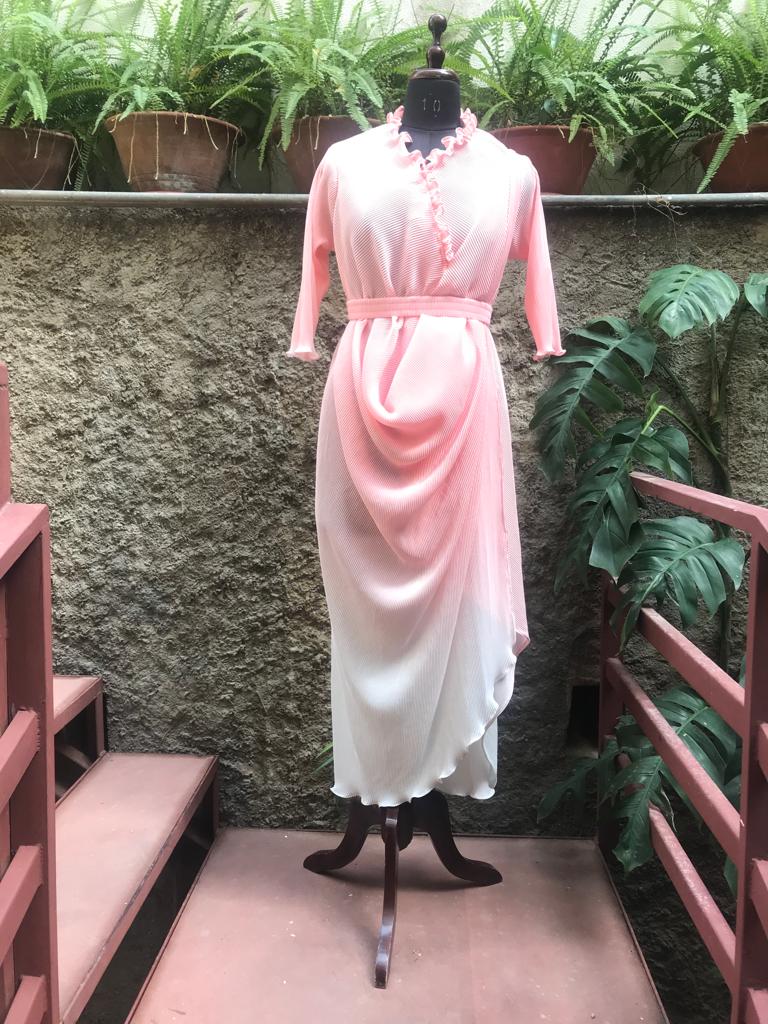 Cowl draped gown