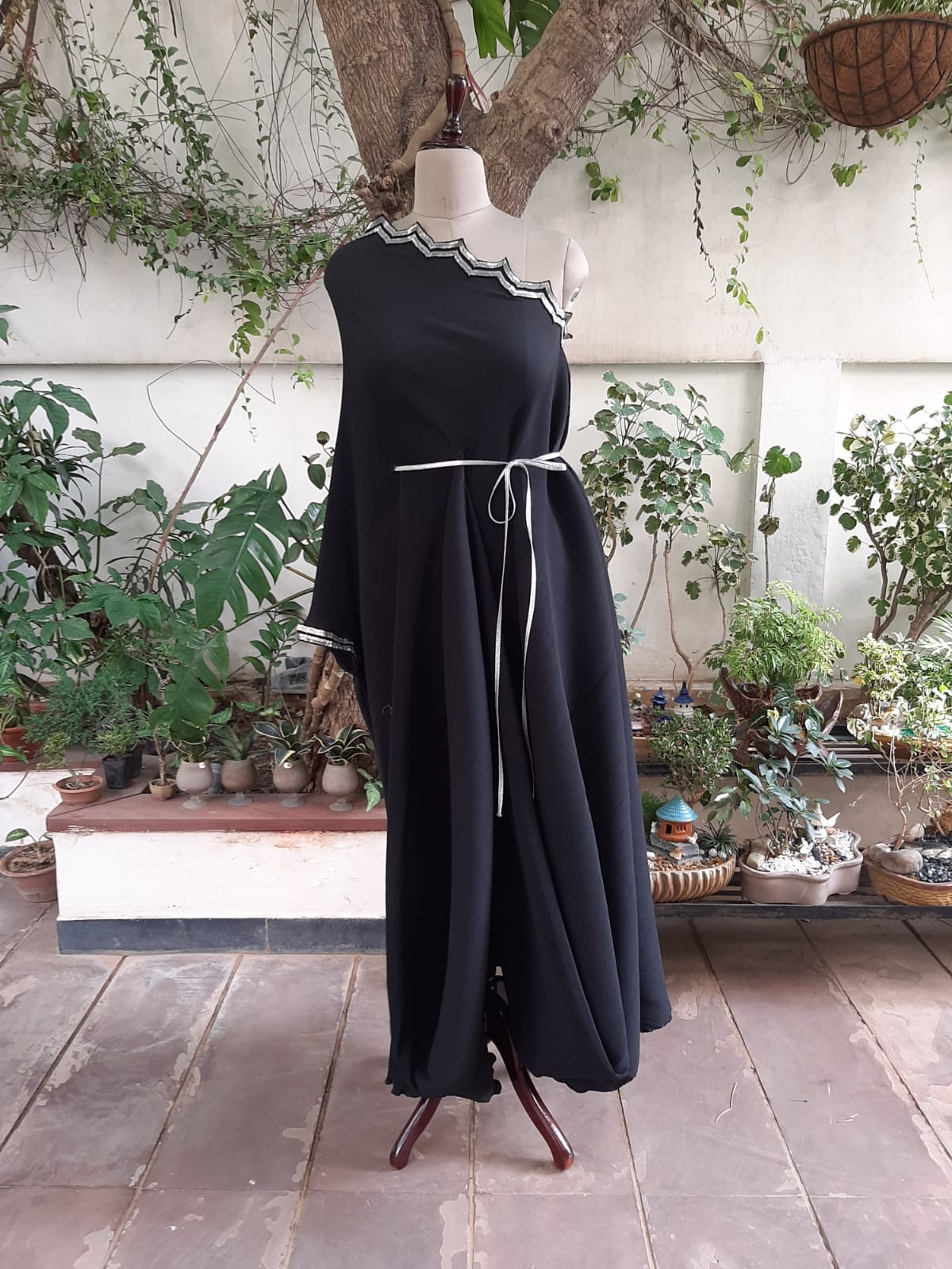 One Shoulder Pleated Gown